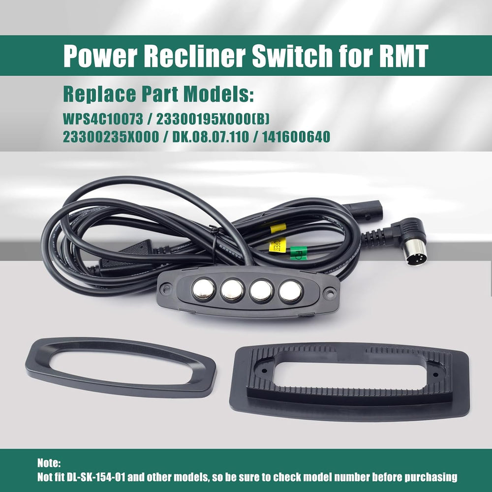 YUXIVCNE WPS4C10073 Power Recliner Controller for RMT with 4 Button 5 Male an...
