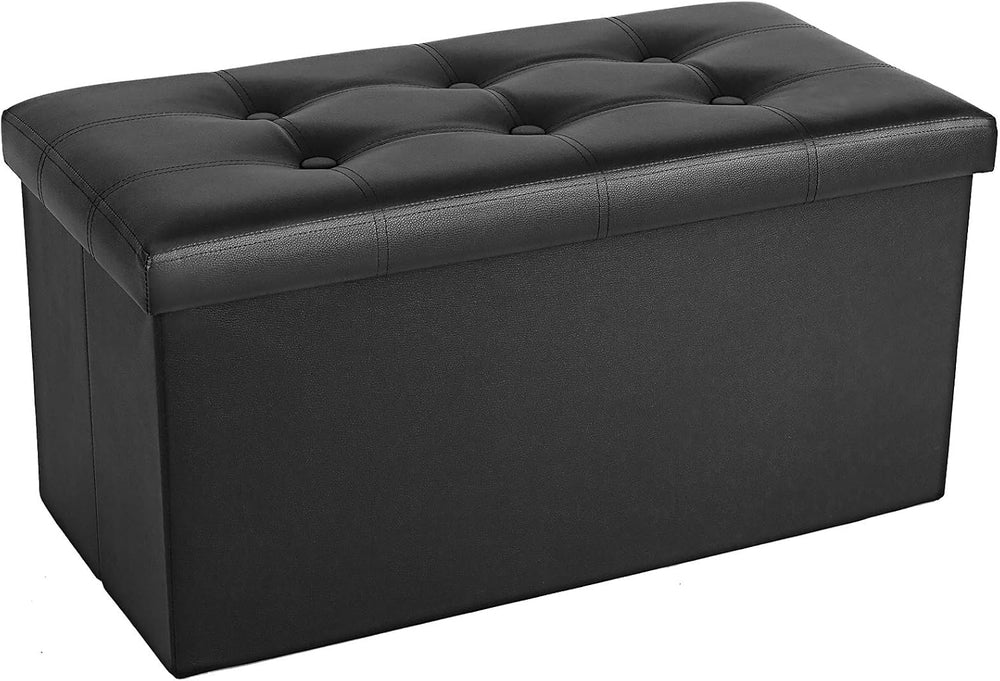 COSYLAND Ottoman Bench with Storage - 30x15x15in Folding Leather Ottoman, Rec...