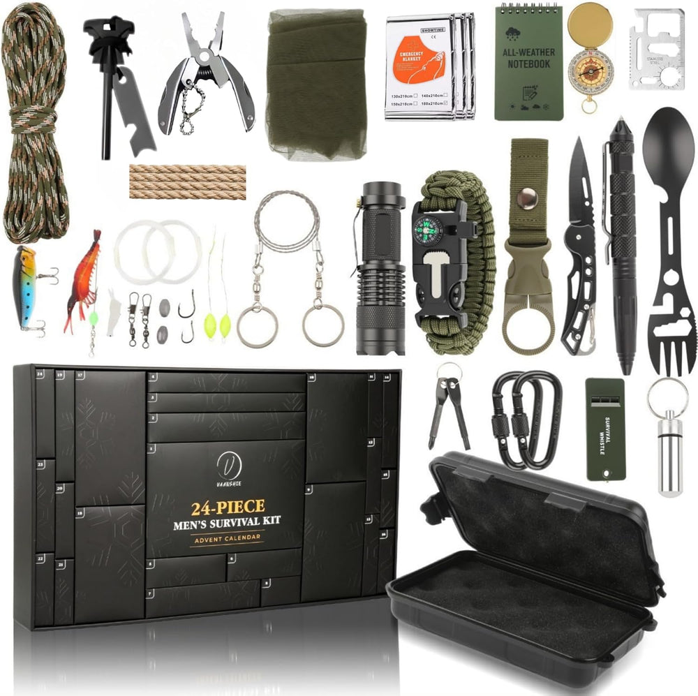 Advent Calendar Survival Kits for Men - 24 Days