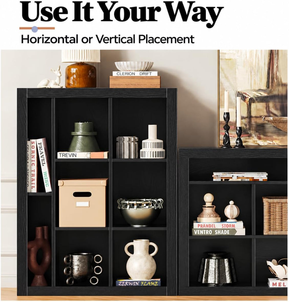 IRONCK Book Shelf with 8 Cube Storage Organizer, 47.2" W x 33.9" H,...