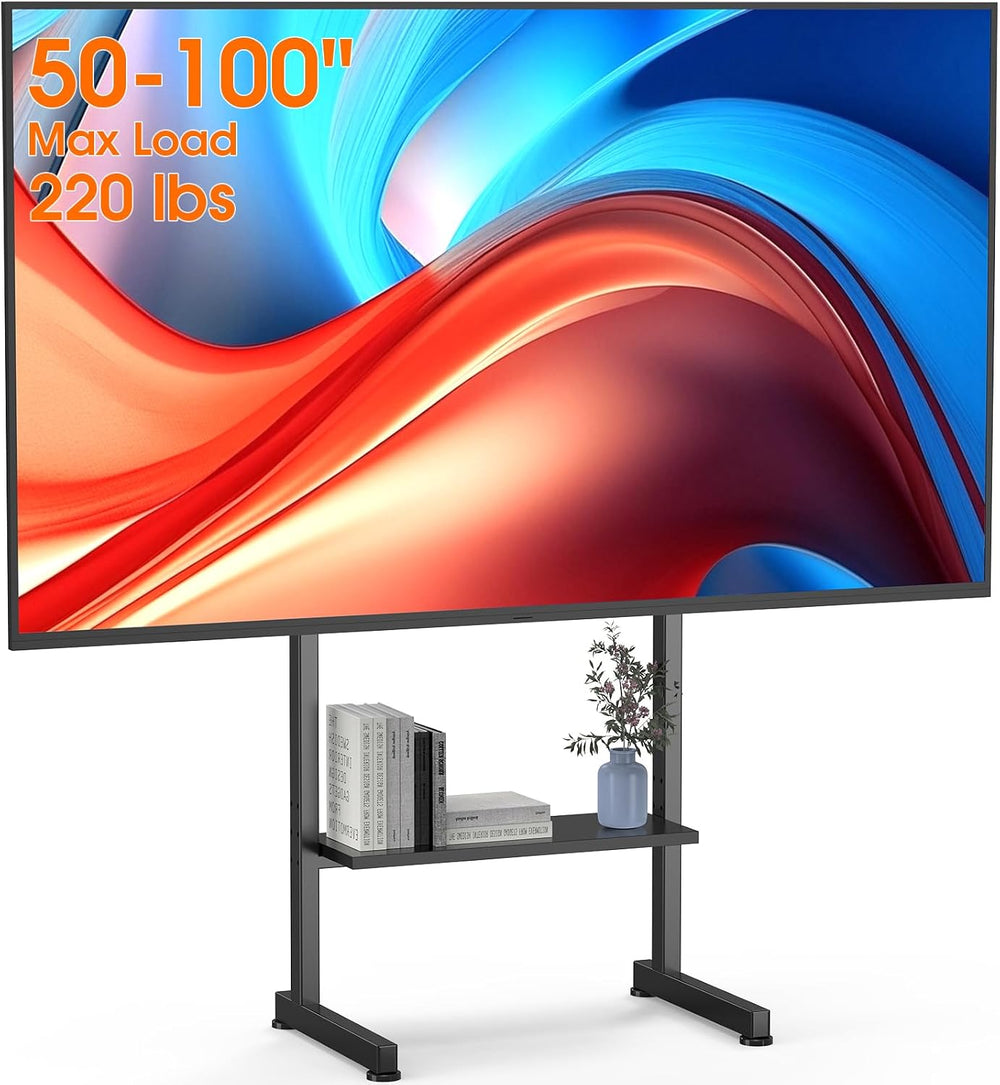 Heavy Duty Floor TV Stand for 50-100 Inch TVs, 220 lbs, Max VESA 800x600mm | ...