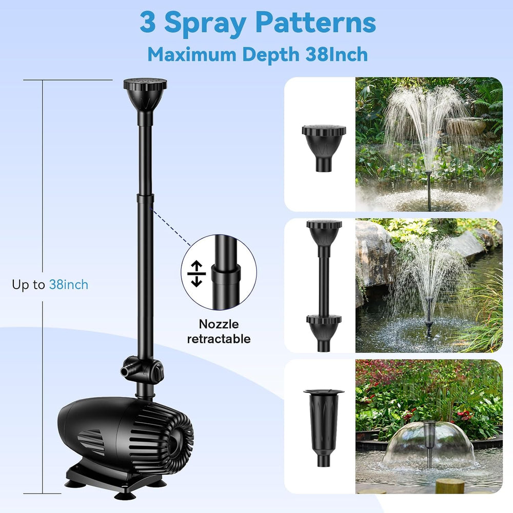 70W Solar Water Pump, Solar Water Fountain with Water Shortage Protection, So...