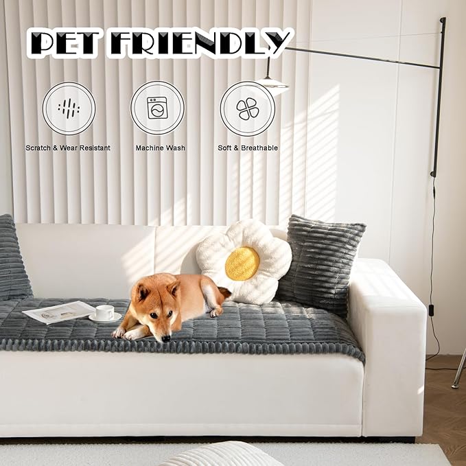 ZQFFB Pet Couch Cover Dogs Washable Non-Slip Couch Protector Pet Friendly Dog...