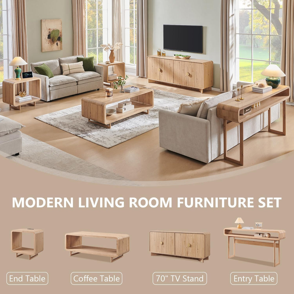 IFGET 63-Inch Long Console Table, 31.5" Tall Modern Entryway Table with ...