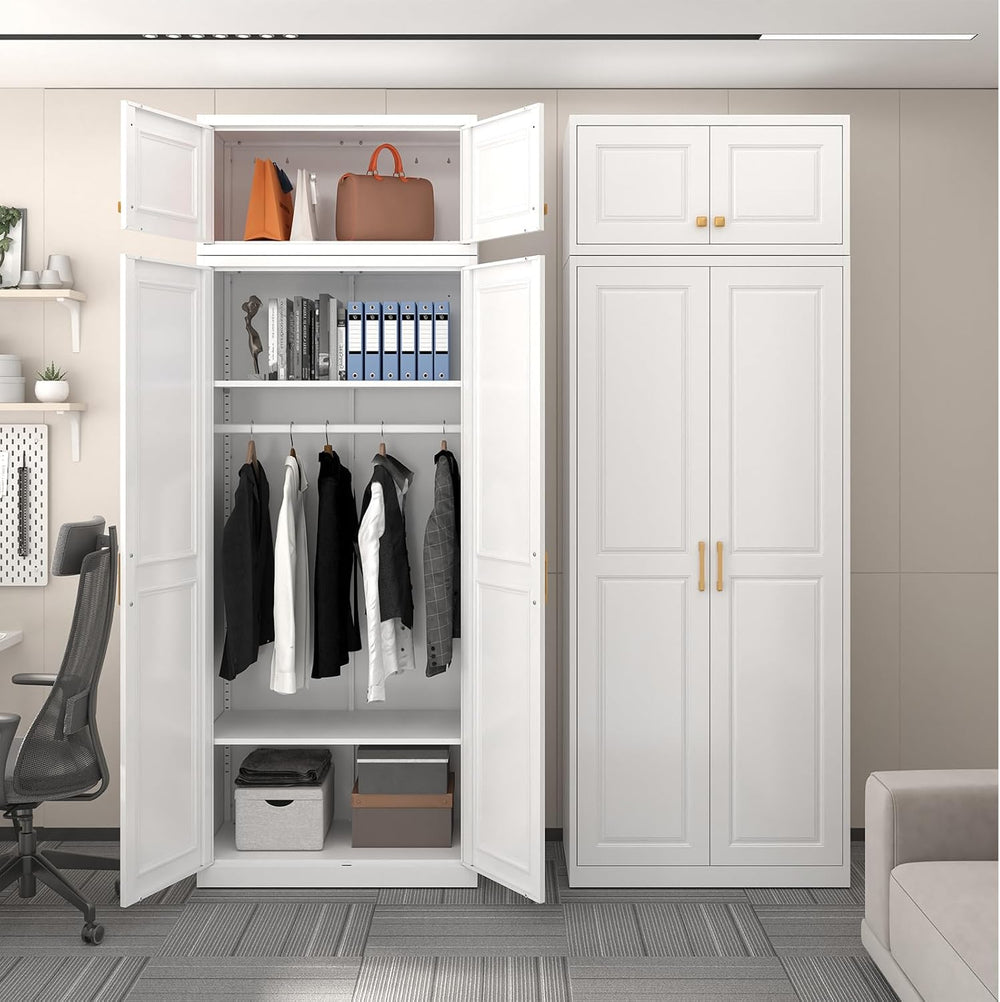 SteeLoong 15”Metal Wall Storage Cabinet,Upper Cabinet for Wardrobe