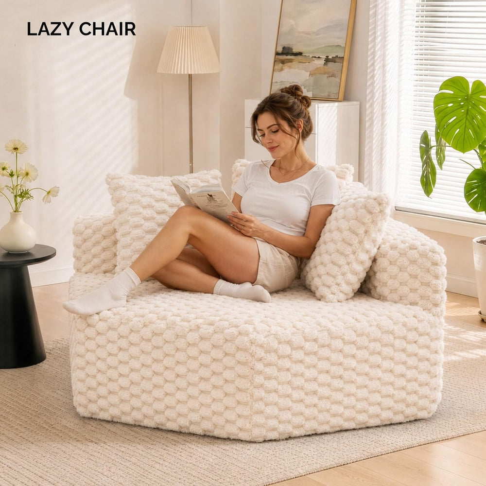 VINGLI Hexagon Boneless Chair, Modern Modular Chaise Lounge Sofa Bed, Corner ...