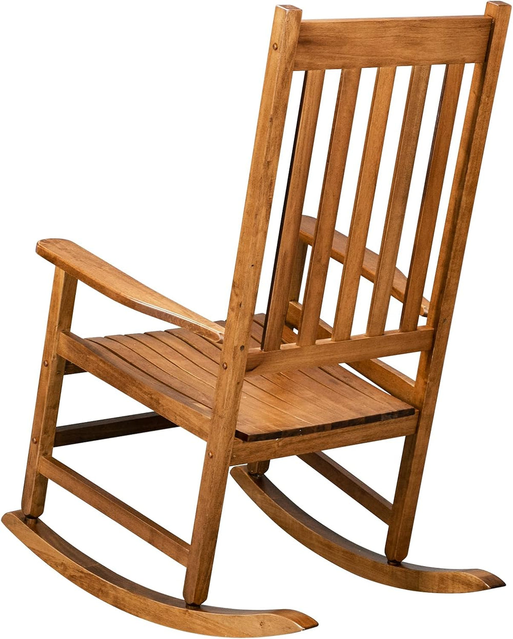 Rocking Chair Wooden Frame Chair Indoor and Outdoor,Outdoor Rocking Chair, Pa...