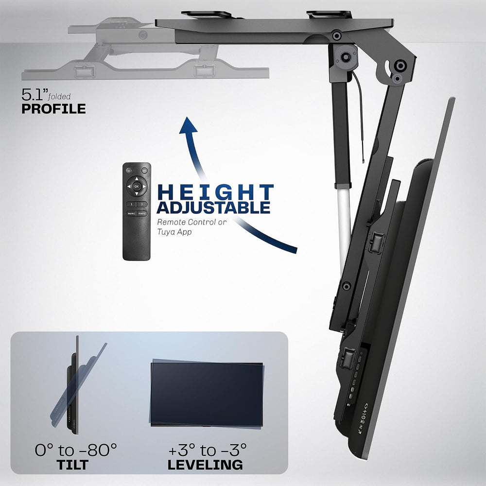 VIVO Black Electric Ceiling TV Mount for 37 to 70 in Screens, MOUNT-E-FD75C |...