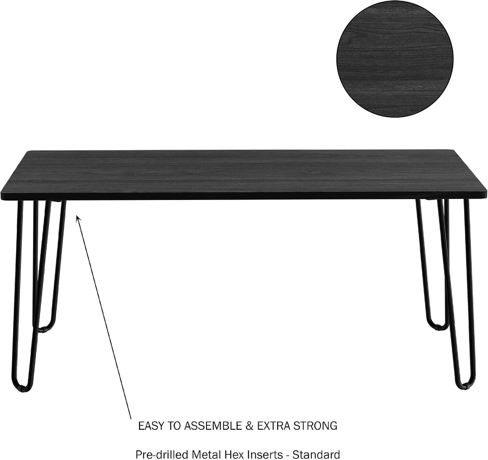 Lavish Home Small Space Coffee Table with Hairpin Legs – Minimalist Industria...