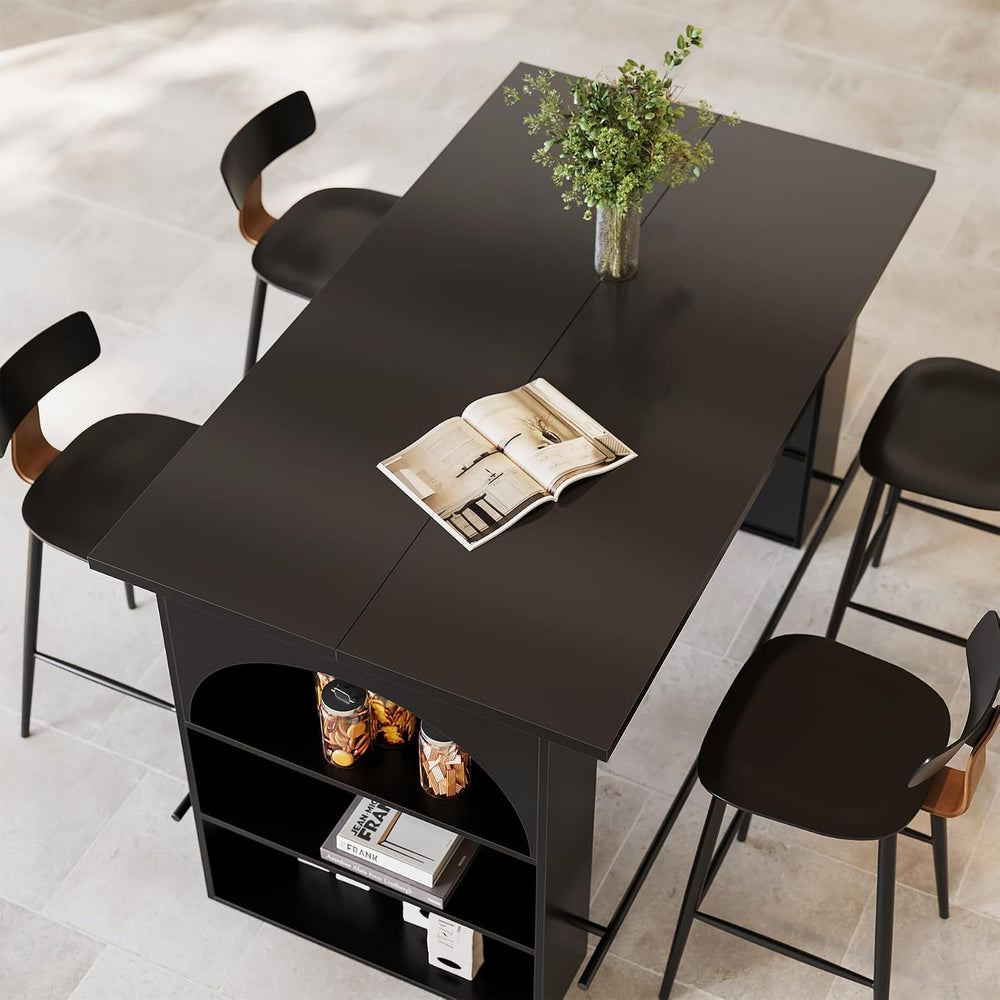 LITTLE TREE 63" Kitchen Island with Storage, Large Prep & Dining Tab...