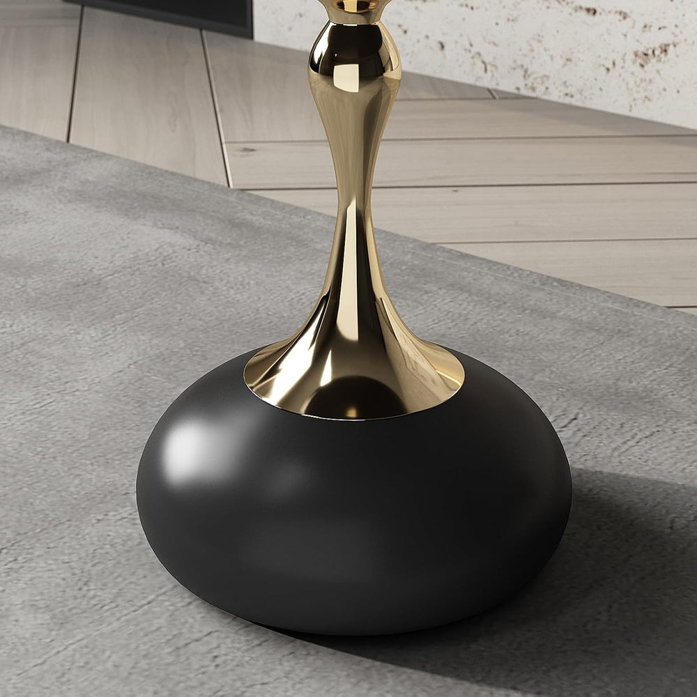 Modern Side Table with Weighted Base, Scratch-Resistant & Nano-Coated Fin...