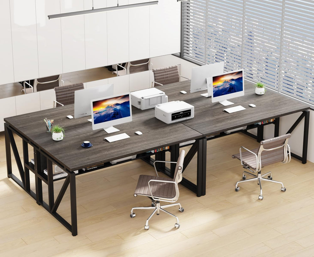 Tribesigns 55 inches Computer Desk with Bottom Storage Shelf Home Office Desk...