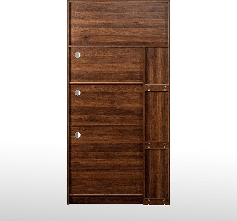 Tall Kitchen Hutch Cabinet with Pull-out Shelves & Drawer Freestanding Pa...