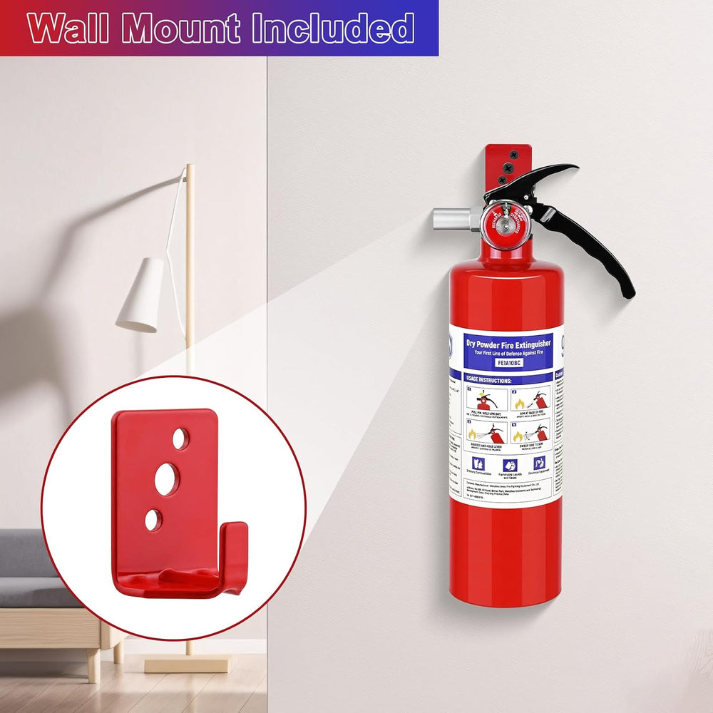 1 Pack 2.5 lb ABC Dry Chemical 1-A:10-B:C Fire Extinguishers