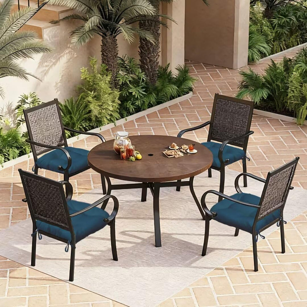 Outdoor Chair Cushions Set of 2, 19"x19" Tufted Outdoor Seat Cushio...