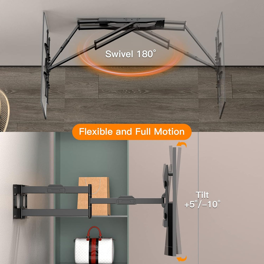 FORGING MOUNT Heavy Duty Long Arm TV Wall Mount with 43" Dual Articulati...