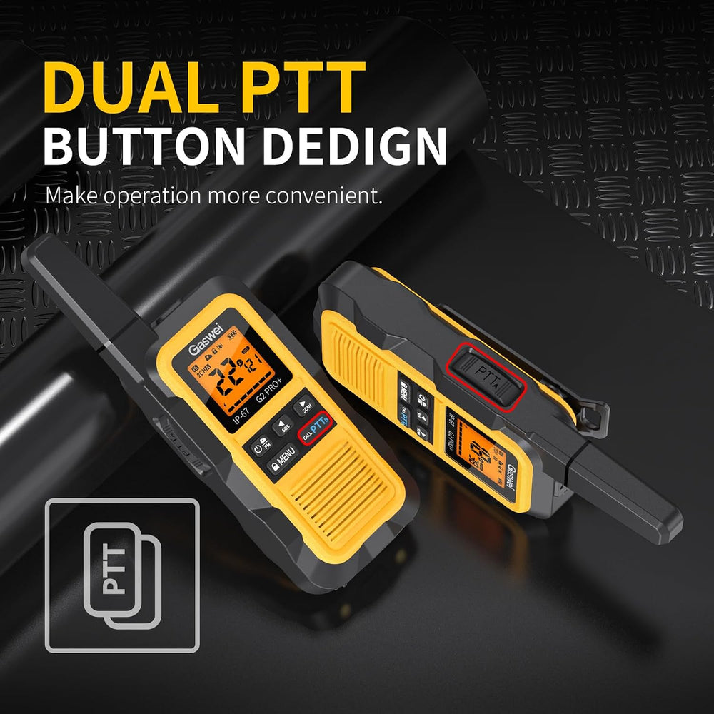 G2pro+ IP67 Waterproof Floating Walkie Talkies Long Range for Adults, Heavy D...