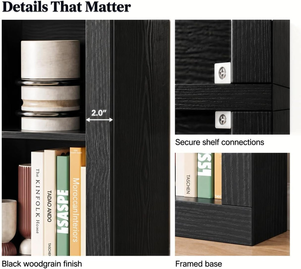 IRONCK Book Shelf with 8 Cube Storage Organizer, 47.2" W x 33.9" H,...