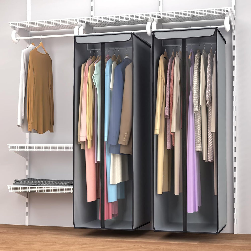 Univivi Garment Bags for Hanging Clothes, Large Clothes Storage Bags Closet O...
