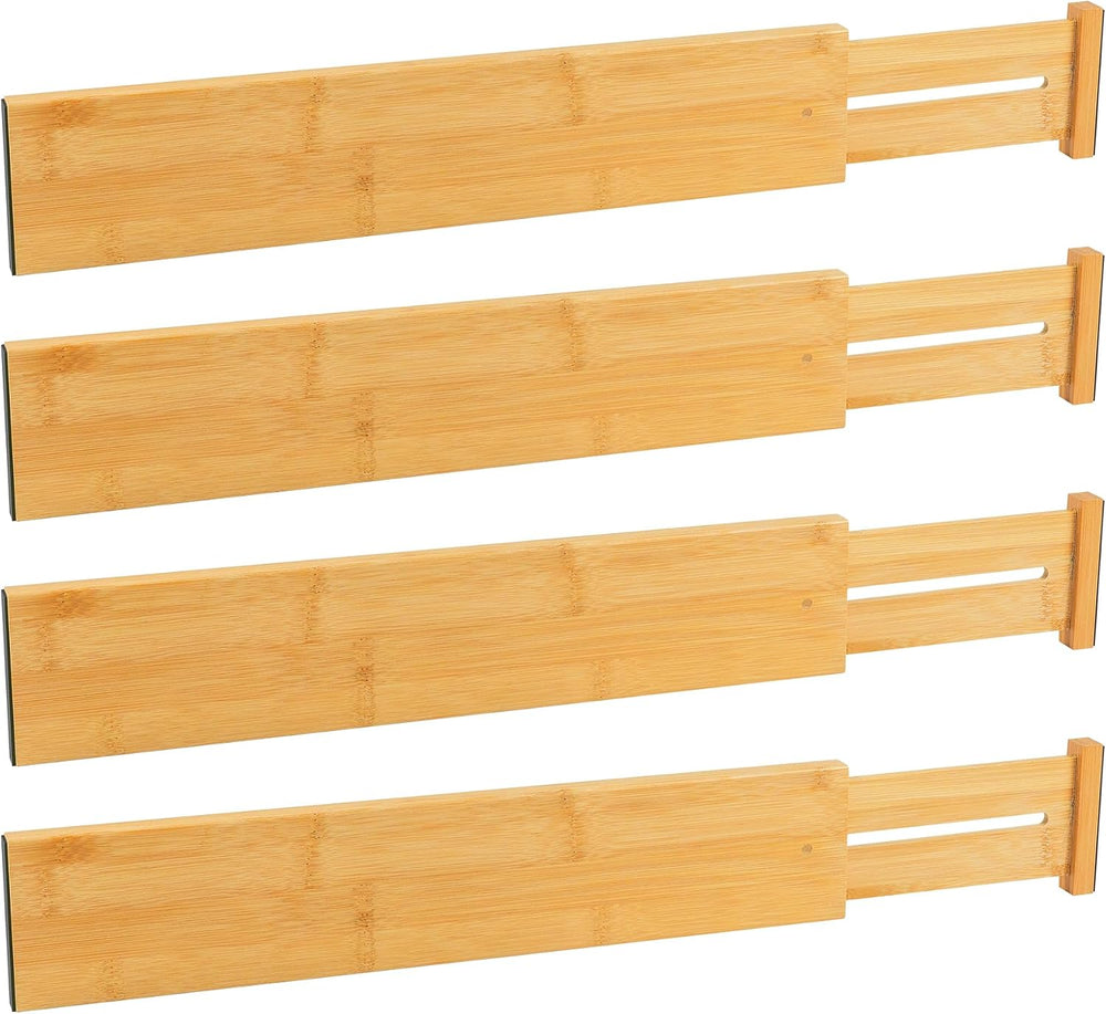Utoplike Kitchen Drawer Divider, Expandable Bamboo Drawers Organizer 3.2"...