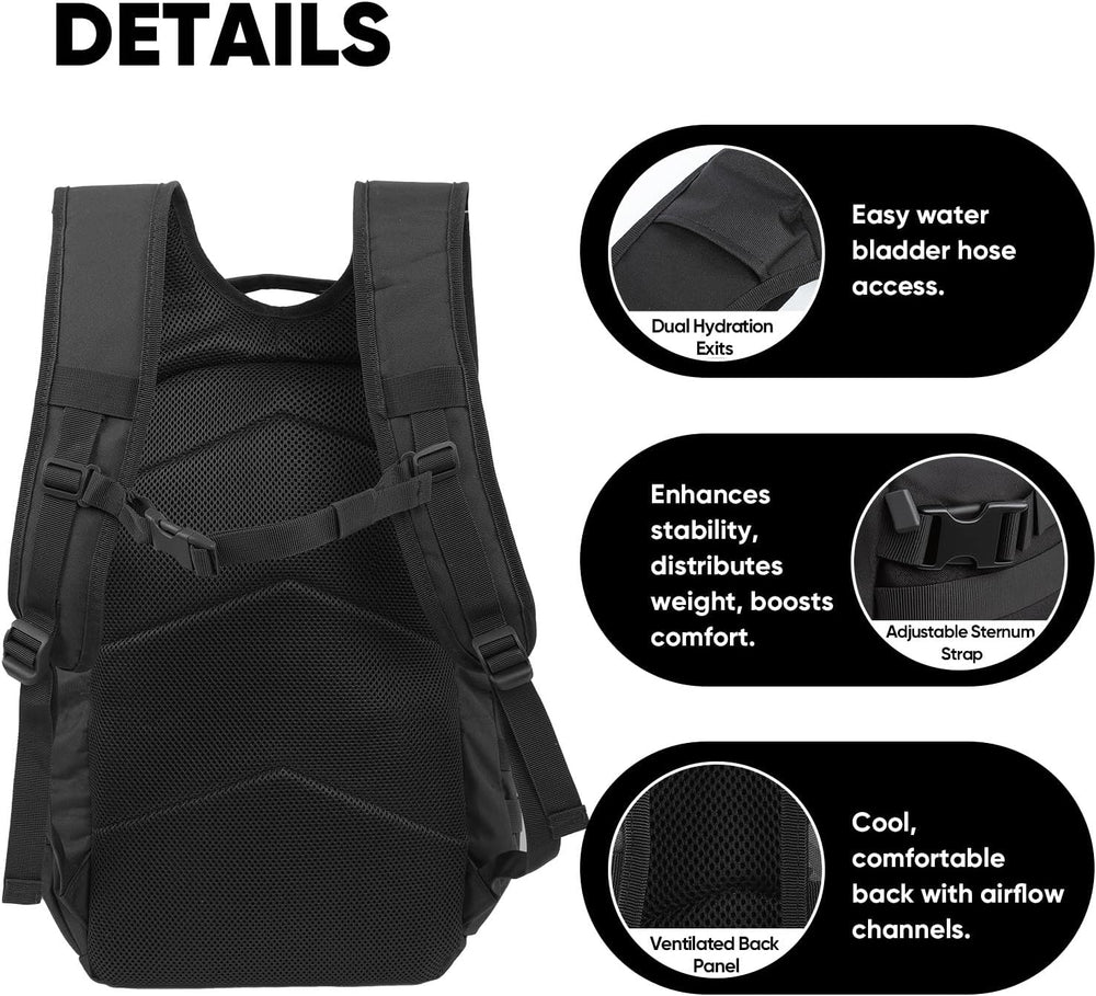 35L Tactical Backpack for Men, MOLLE Military Bug Out Bag, Waterproof Rucksac...