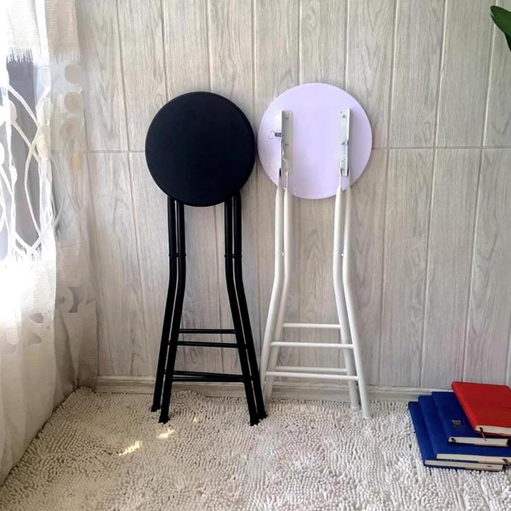 Round Backless Folding Breakfast High Chair, 24"/28"/30" Count...