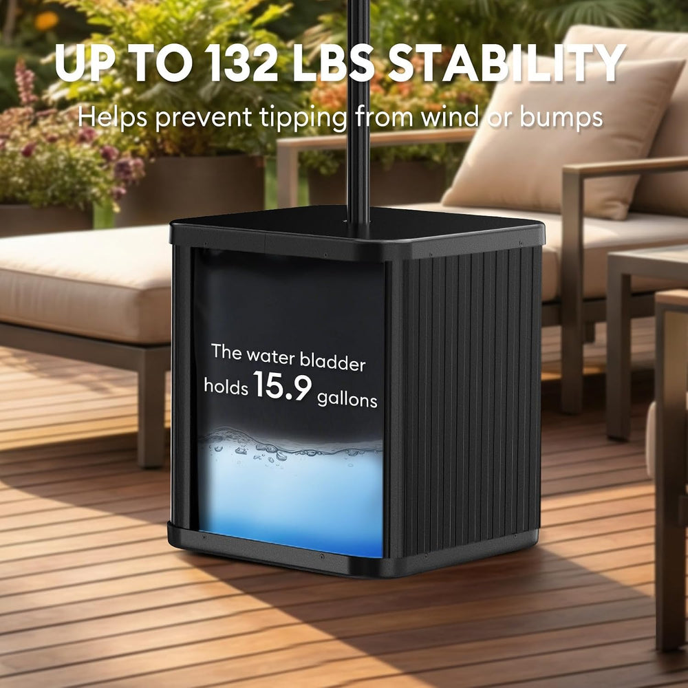 Umbrella Side Table- Outdoor Patio Table with Umbrella Hole | Umbrella Base H...