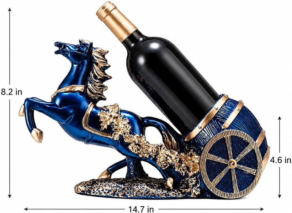 Small Horse Wine Bottle Holder Stand Countertop for Bar Accessories | Tableto...