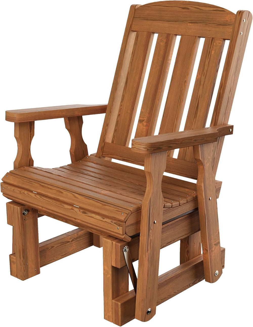 Amish Casual Heavy Duty 600 Lb Mission High Back Treated Glider Chair (Oak St...