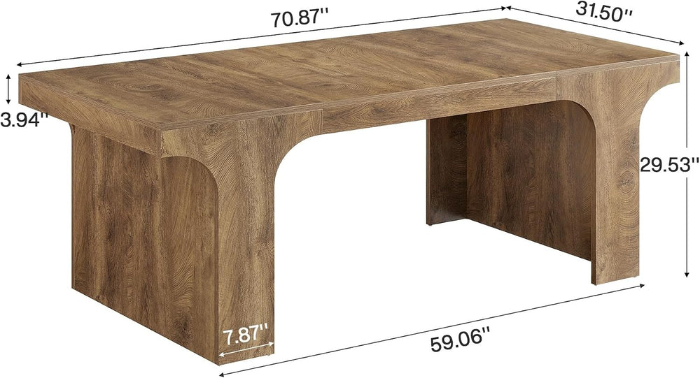 Tribesigns Large Dining Table for 6-8 People, 70.9" Long Wooden Kitchen ...
