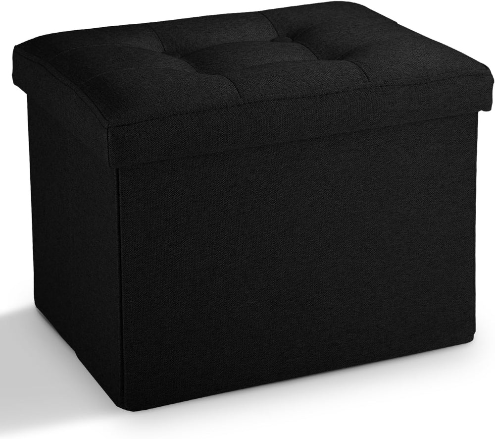 LINMAGCO Ottoman with Storage Small Foot Rest Stool Under Desk Stool Short Fo...