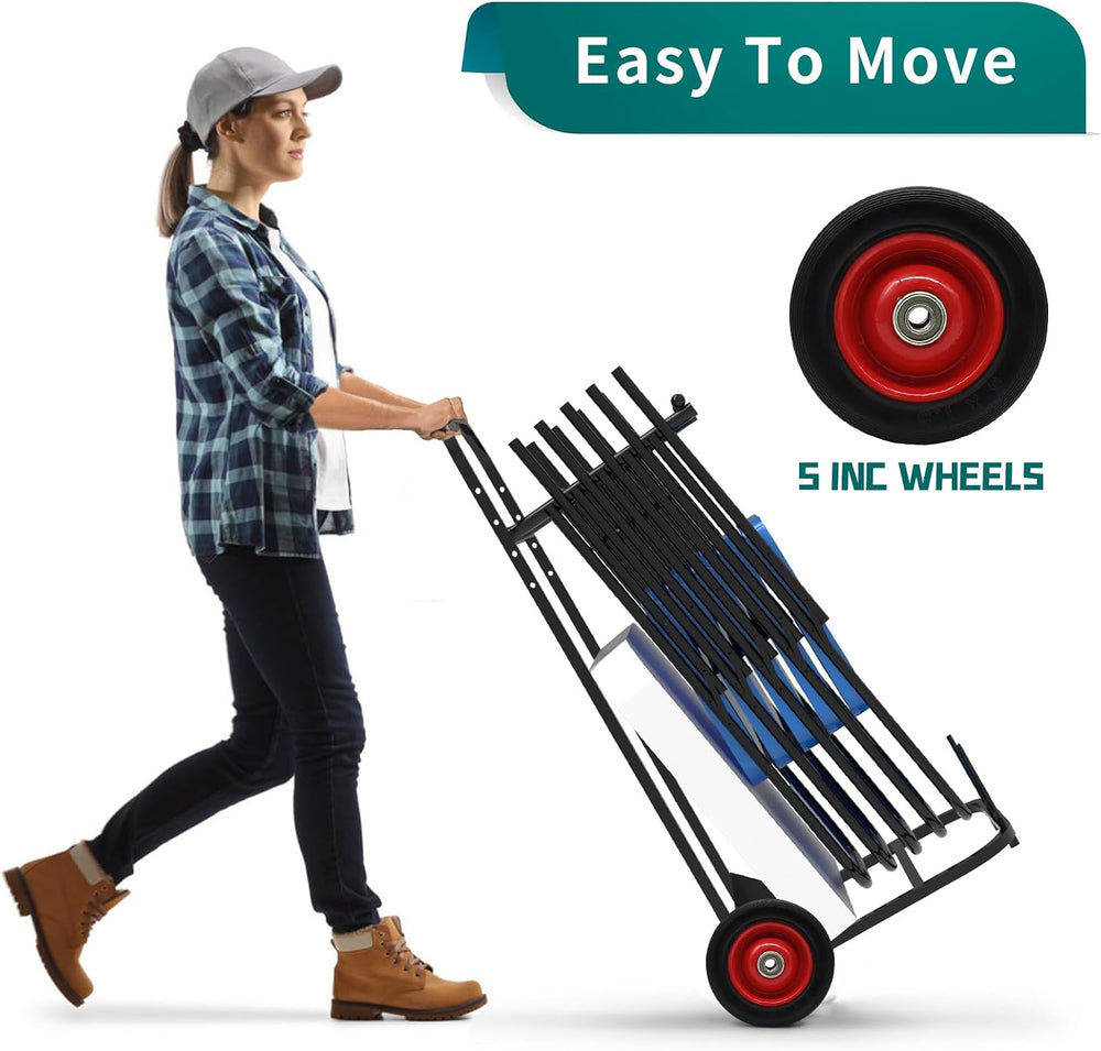 Folding Chair and Table Cart,Small-Sized Chair Storage Cart,200LBS Capacity