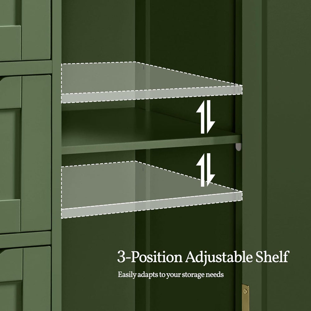 Yaheetech Bathroom Storage Cabinet, Storage Organizer with 1 Door and 3 Drawe...