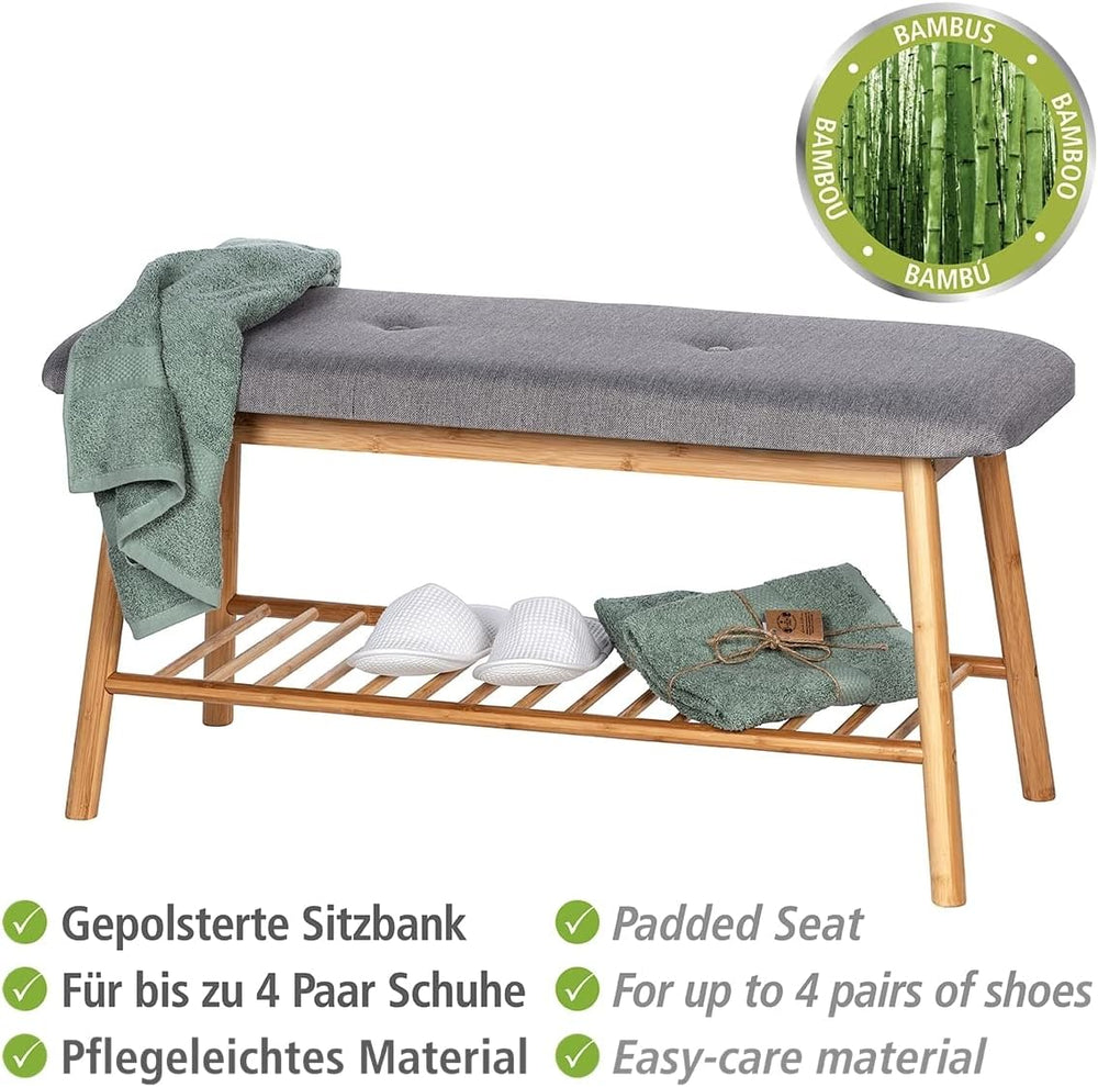 WENKO Entryway Bench with Shoe Storage, Shoe Storage Bench, Shoe Bench with P...
