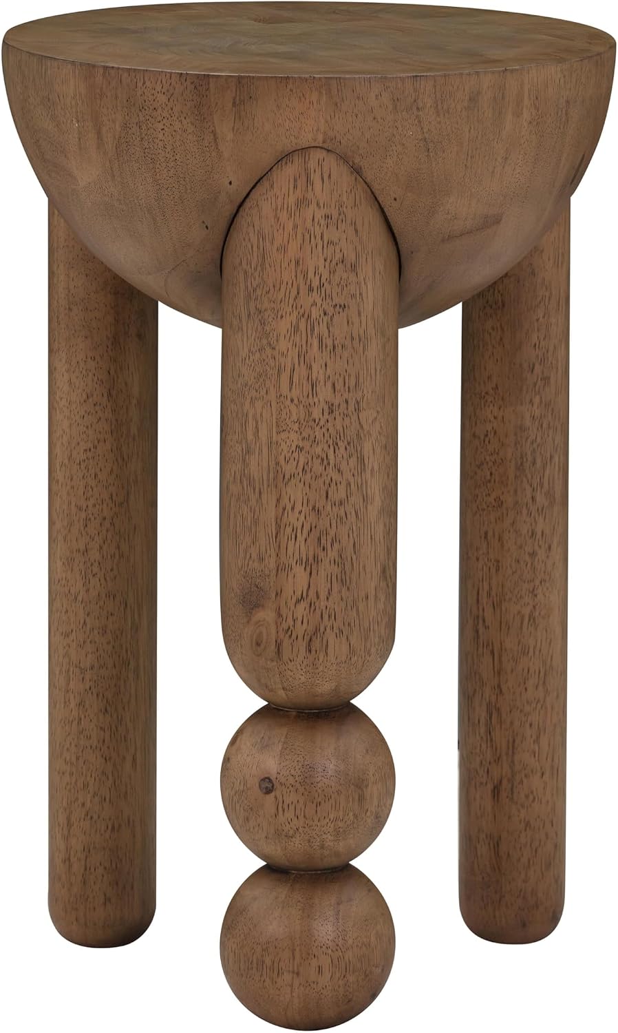 First of a Kind Accent Table in Cognac Rubberwood