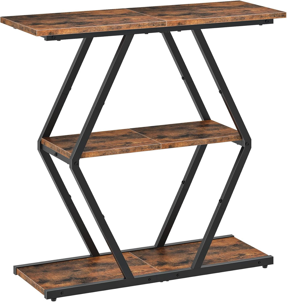 CHOEZON 3-Tier Console Table, Entryway Table, Sofa Table with Open Shelves, D...