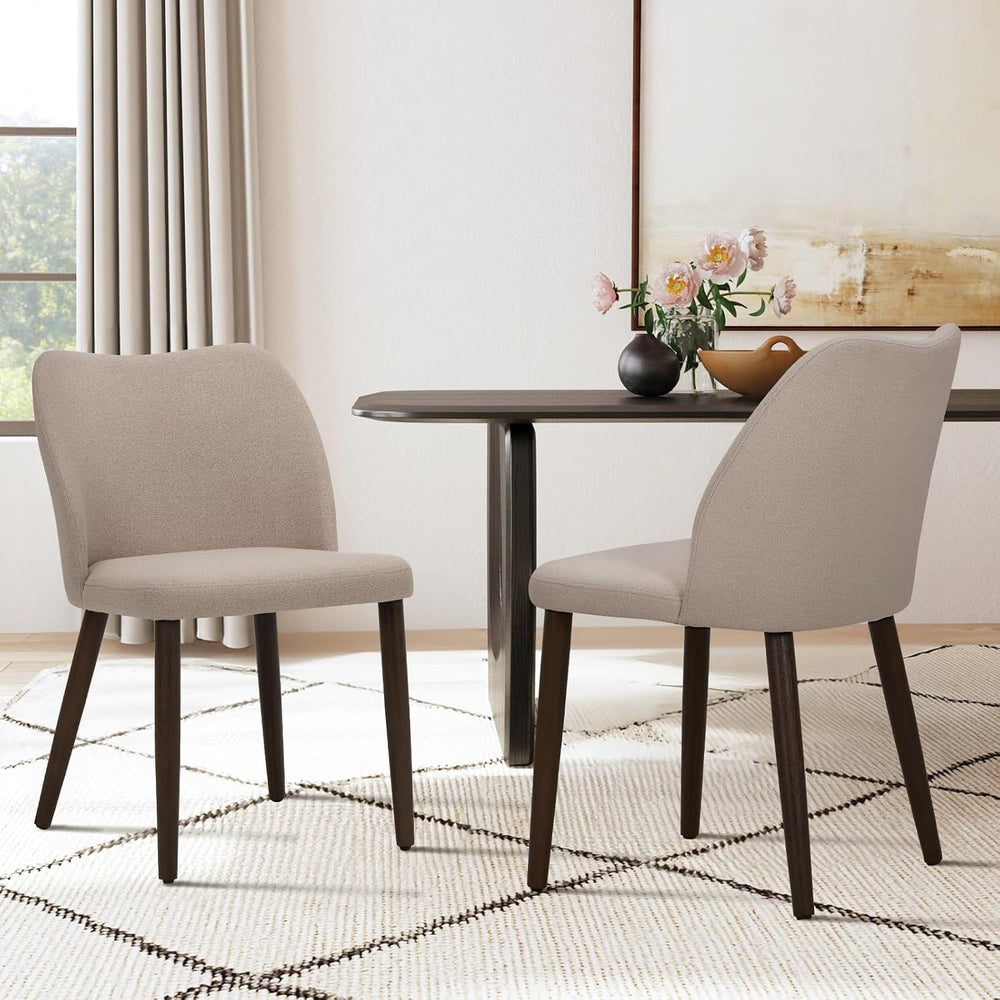 COLAMY Upholstered Dining Chairs Set of 6, Modern Fabric Dining Room Kitchen ...