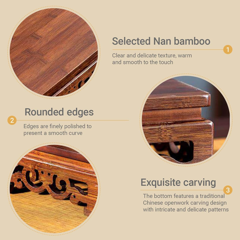 Freestanding Hollow Carving Wooden Shrine Altar Table Personal Shrine Altar T...