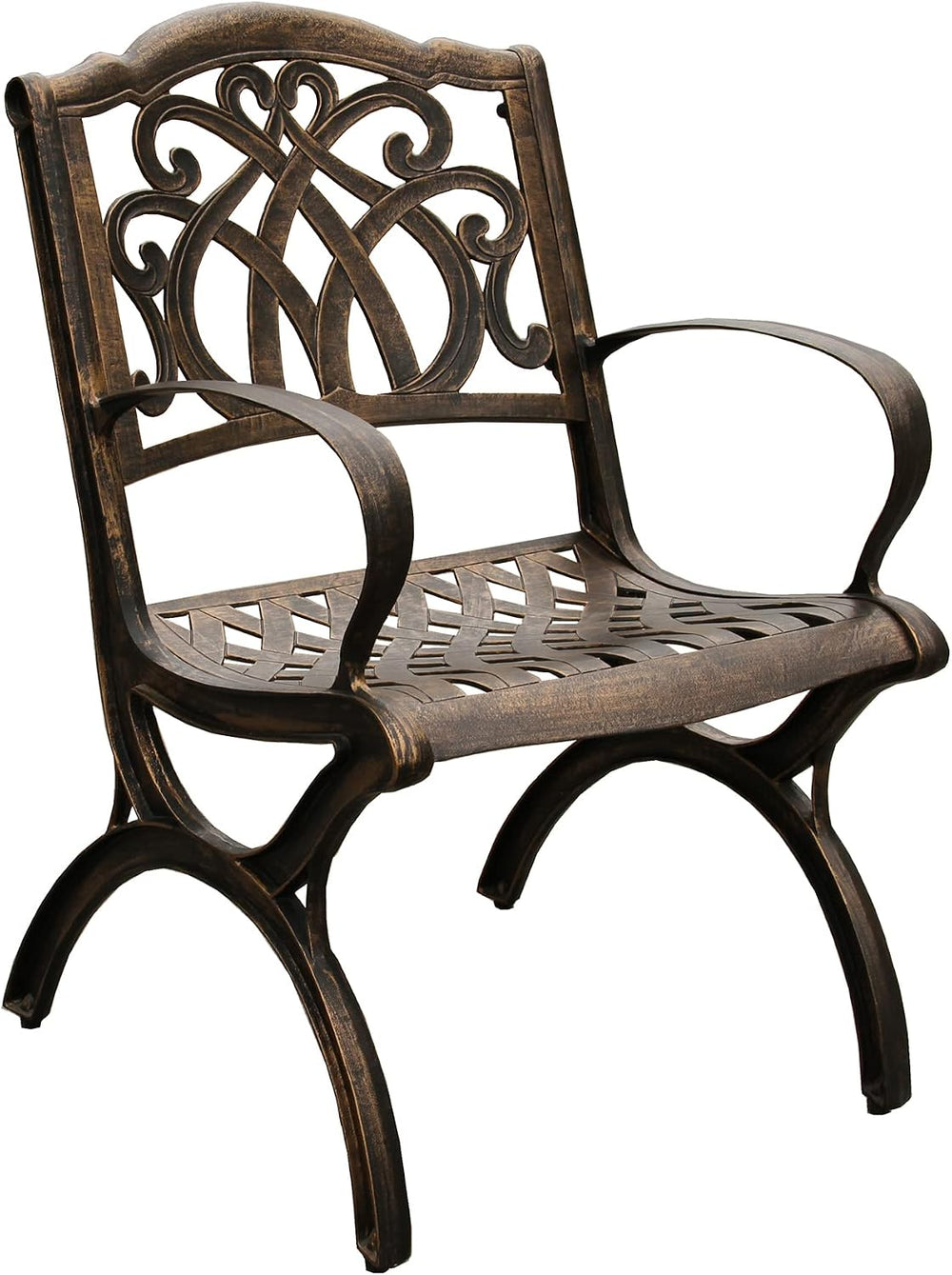 Oakland Living Ornate Traditional Outdoor Cast Aluminum Bronze Patio Dining C...