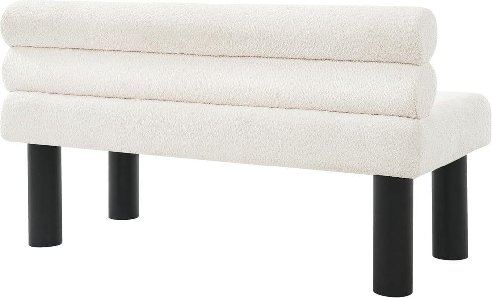 Polibi 51.77-Inch Long Dining Bench with Sponge-Filled Seat & Rubberwood ...