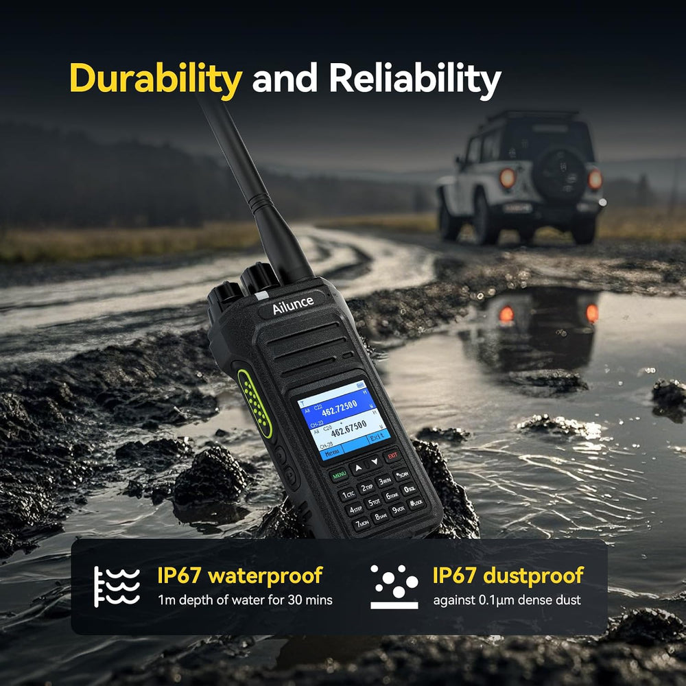 Retevis Ailunce HA1G GMRS Radio, Rugged Two Way Radio for Offroad(2 Pack)