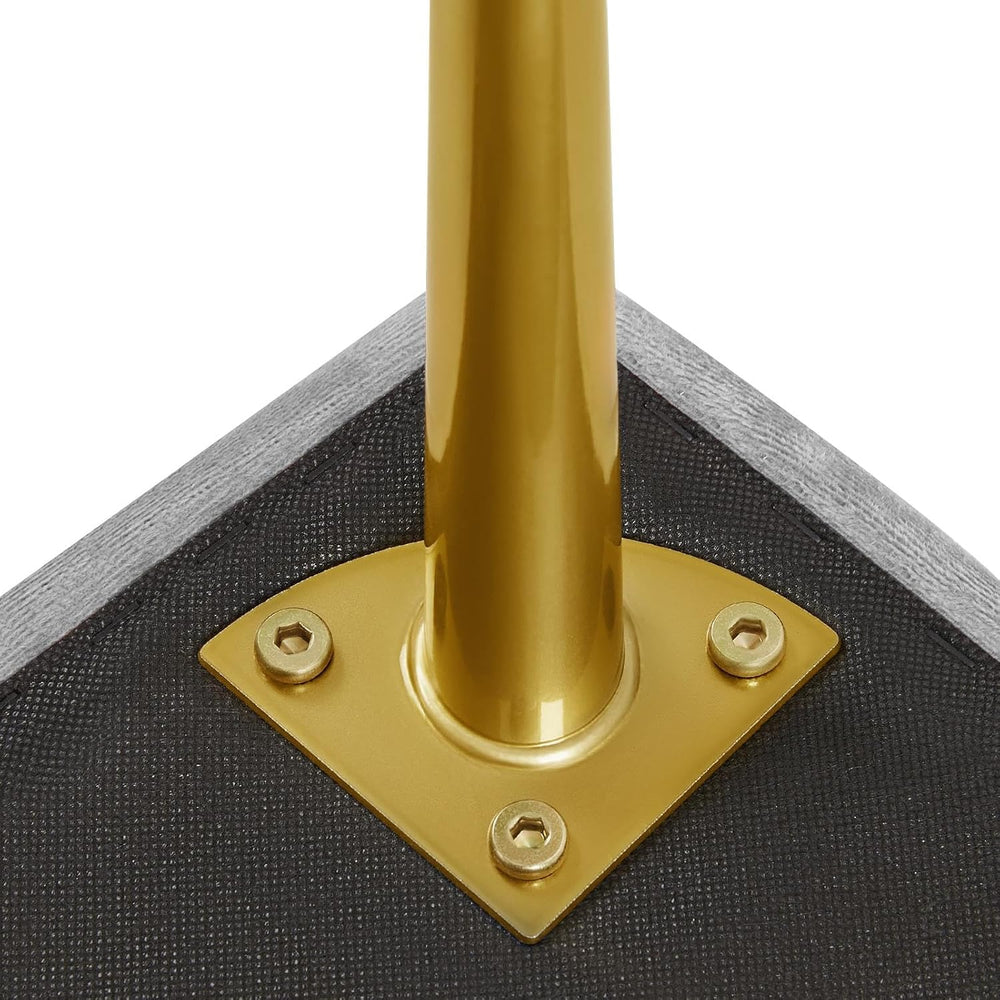 Yaheetech 45in Upholstered Velvet Ottoman Bench Seat with Gold Legs, Gray | T...