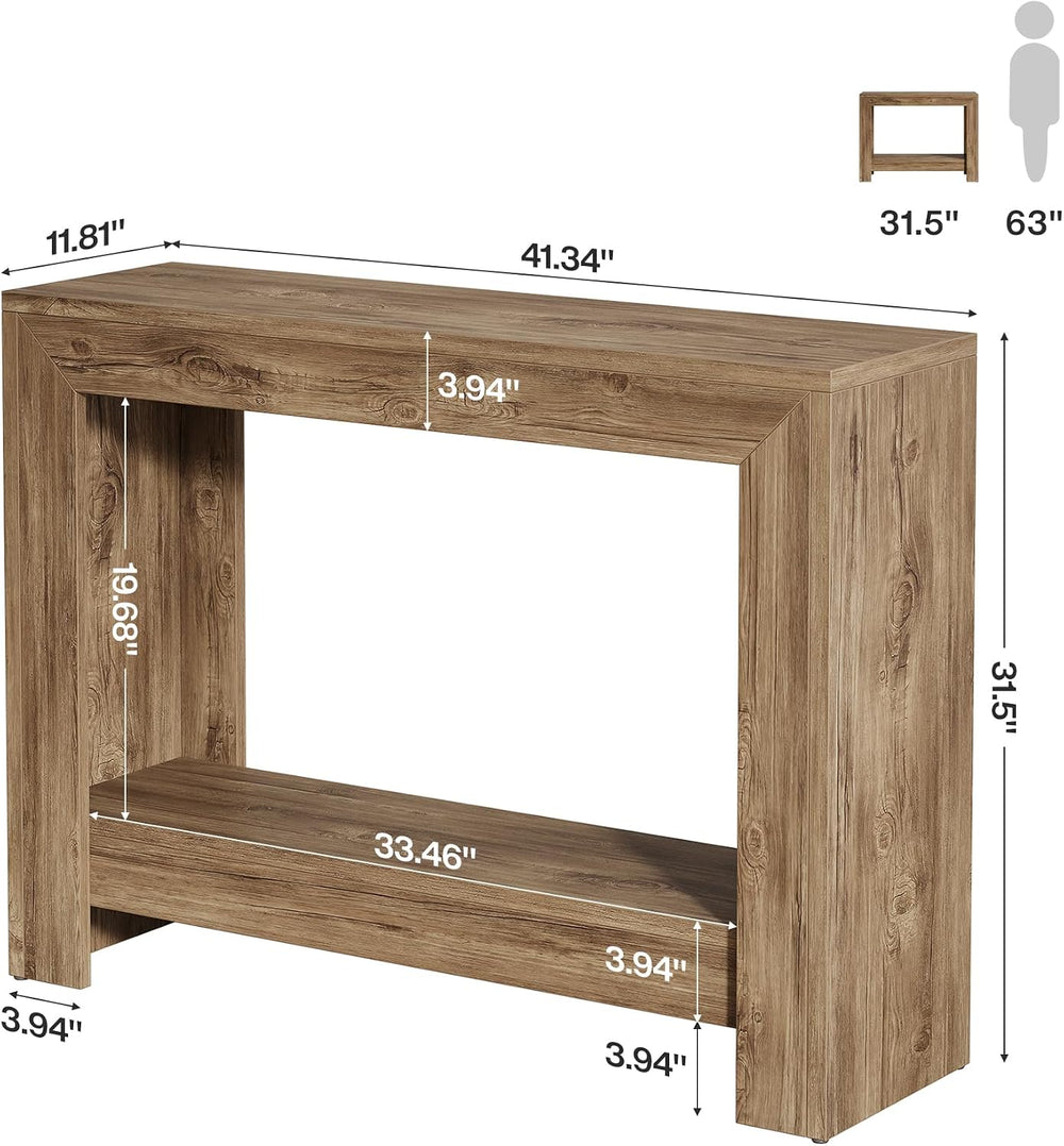 Tribesigns 41.3" Farmhouse Console Table, Behind Couch Sofa Table with O...