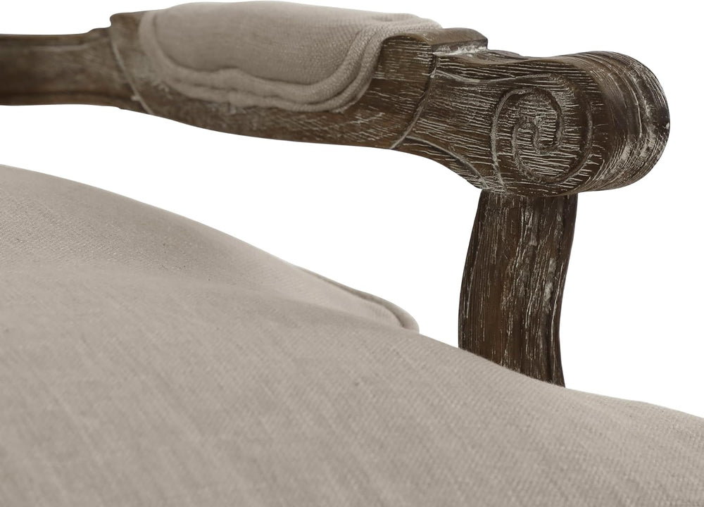 Lexicon French Country Wood Accent Chair, Carved Frame, Neutral | Living Room...