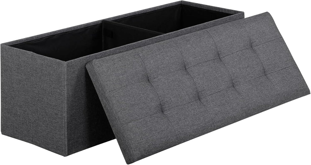 SUPER DEAL 43 Inches Folding Storage Ottoman Bench, Ottoman Foot Rest, Storag...
