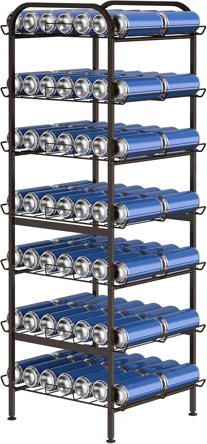 smusei Water Bottle Organizer 7 Tier Free Standing Vertical Metal Water Bottl...