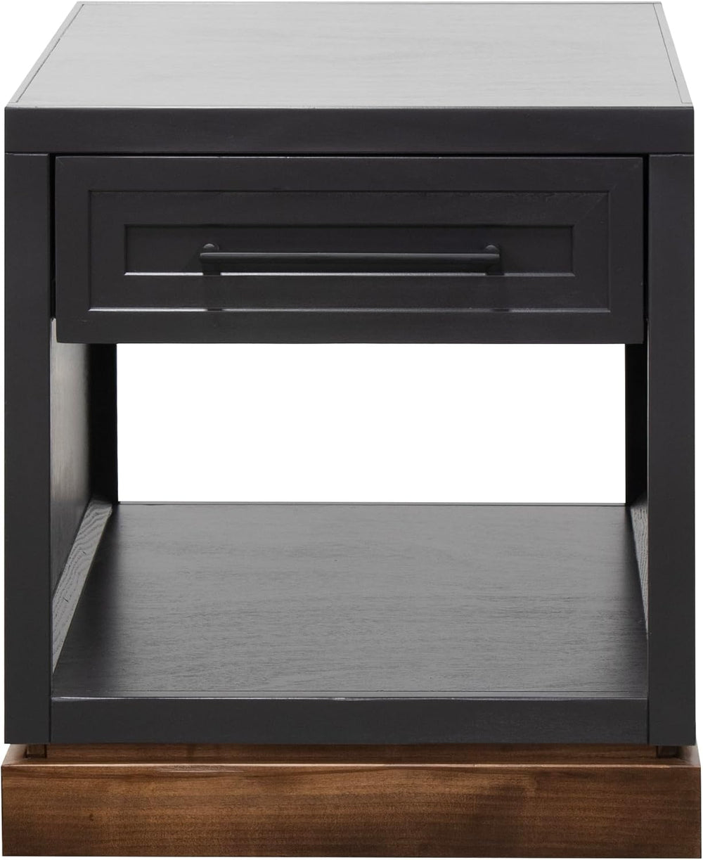 Bridgevine Home Nora Farmhouse Side Table with Drawer & Shelf, 22" E...