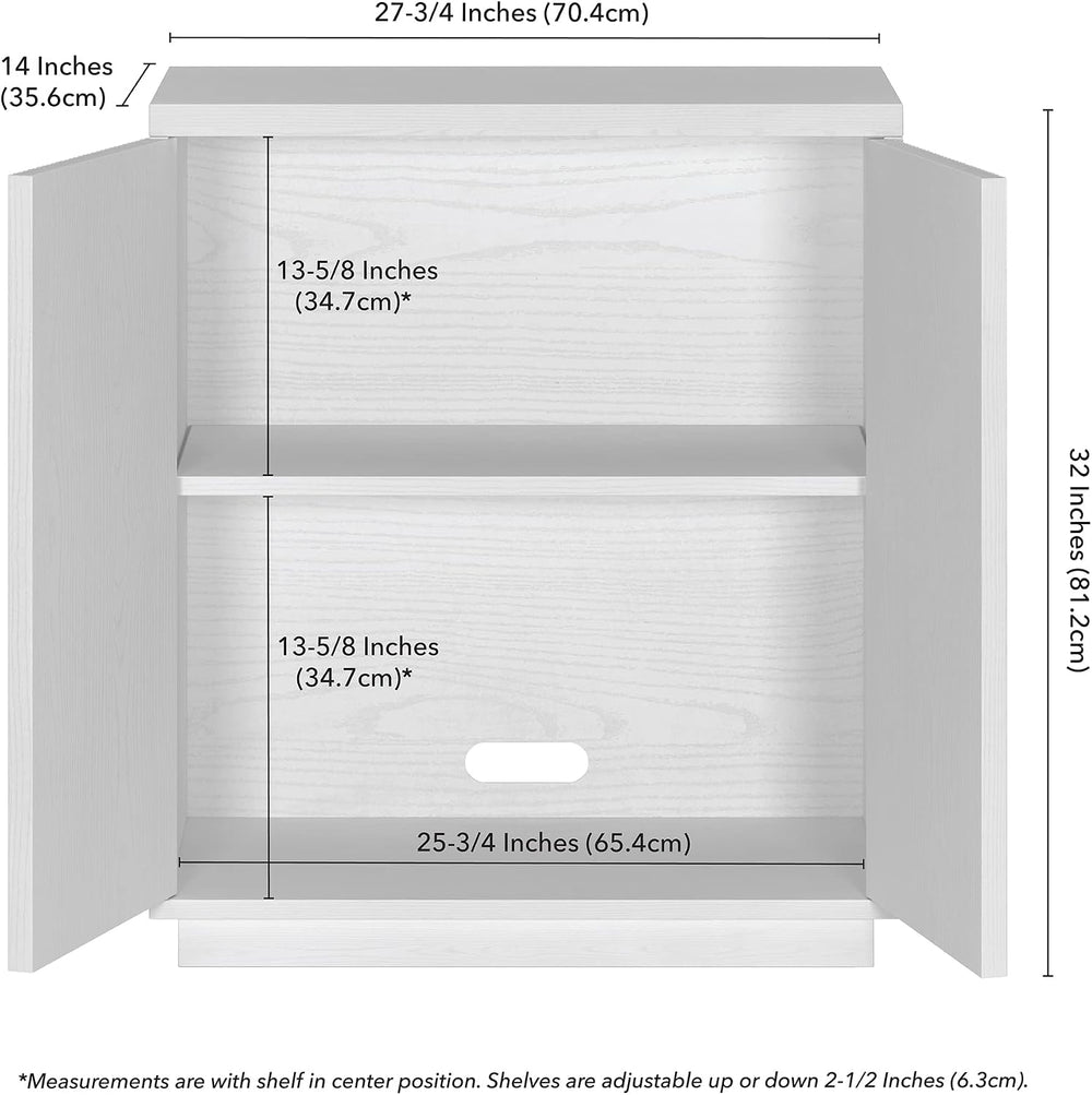 Henn&Hart 28" Fluted Accent Cabinet, Sideboard Buffet, Cloud White |...