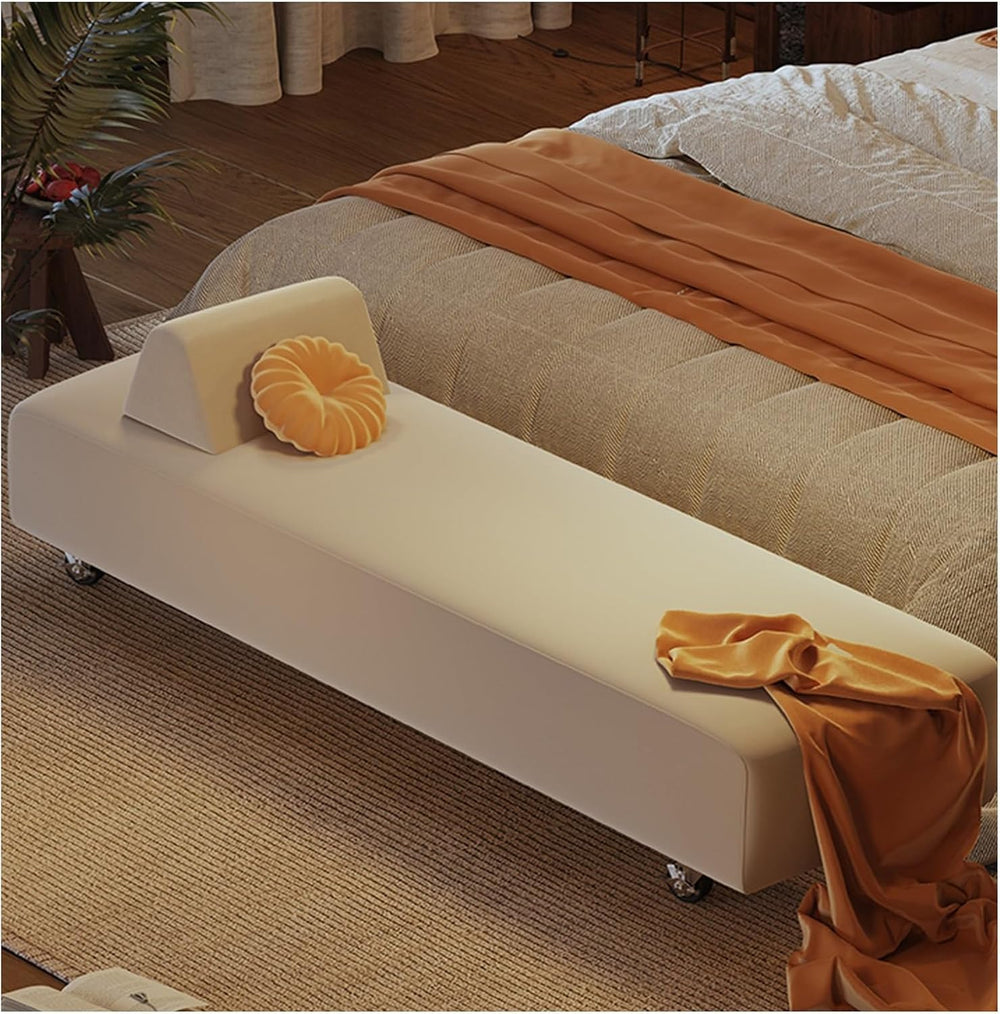 Modern Bedroom Bench, Entryway for Living Room End of Bed Accent Ottoman Entr...