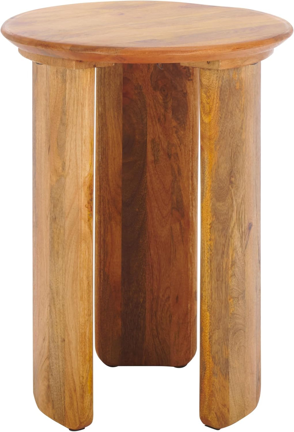 SAFAVIEH Home Collection - Karin Side Table, Round Dark Brown Solid Wood Desi...